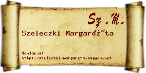 Szeleczki Margaréta névjegykártya